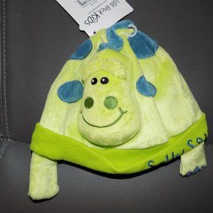 Laid Back Kids Green Blue Sully Saurus Snuggle Hat